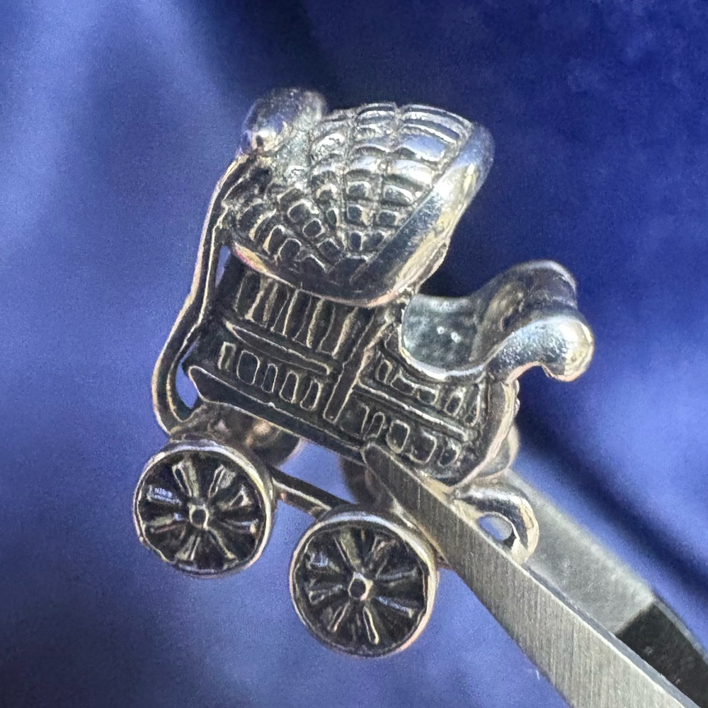 Charm Baby Carriage 925 Sterling Silver Bracelet Charm Haili